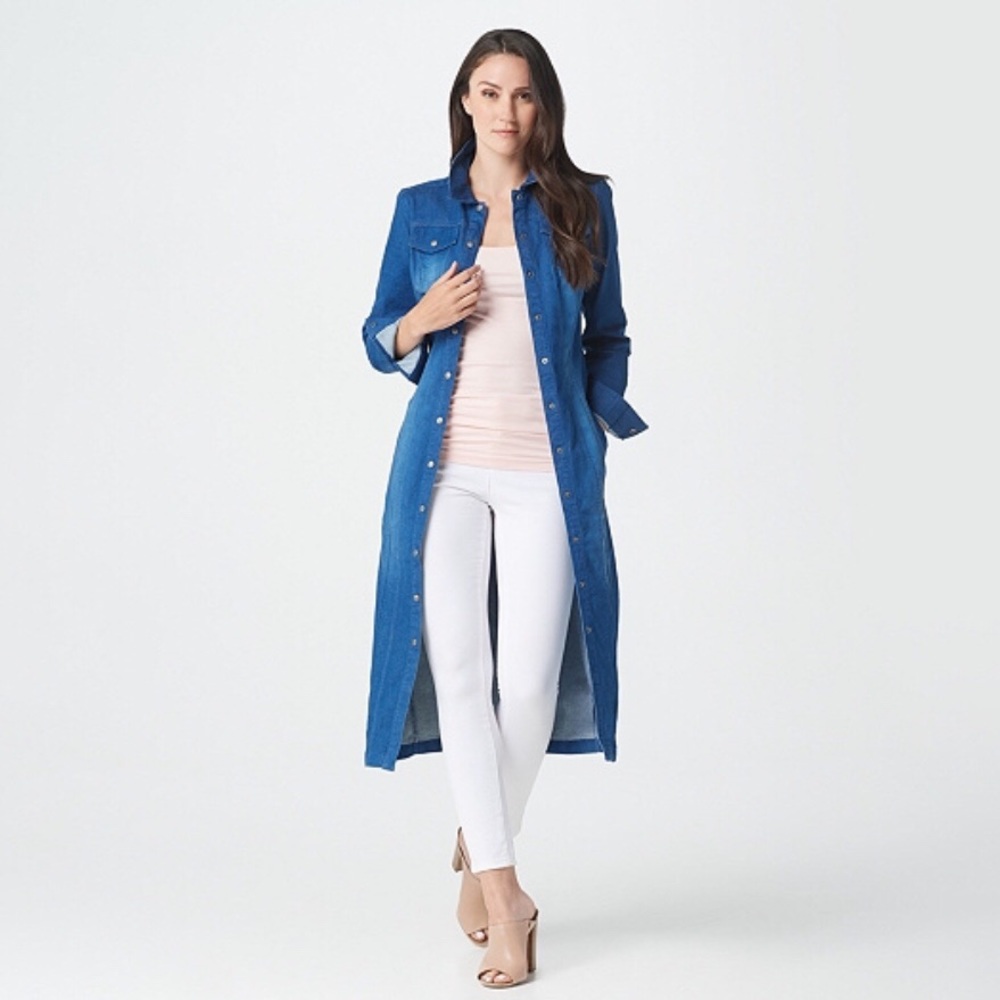 G.I.L.I. Stretch Denim Duster Coat 🌟 Bundle & Save 25% Off & Shipping